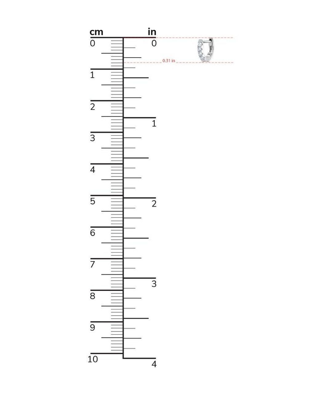 Sabrina Designs White 14k 0.06 Ct. Tw. Diamond Single Huggie Earring