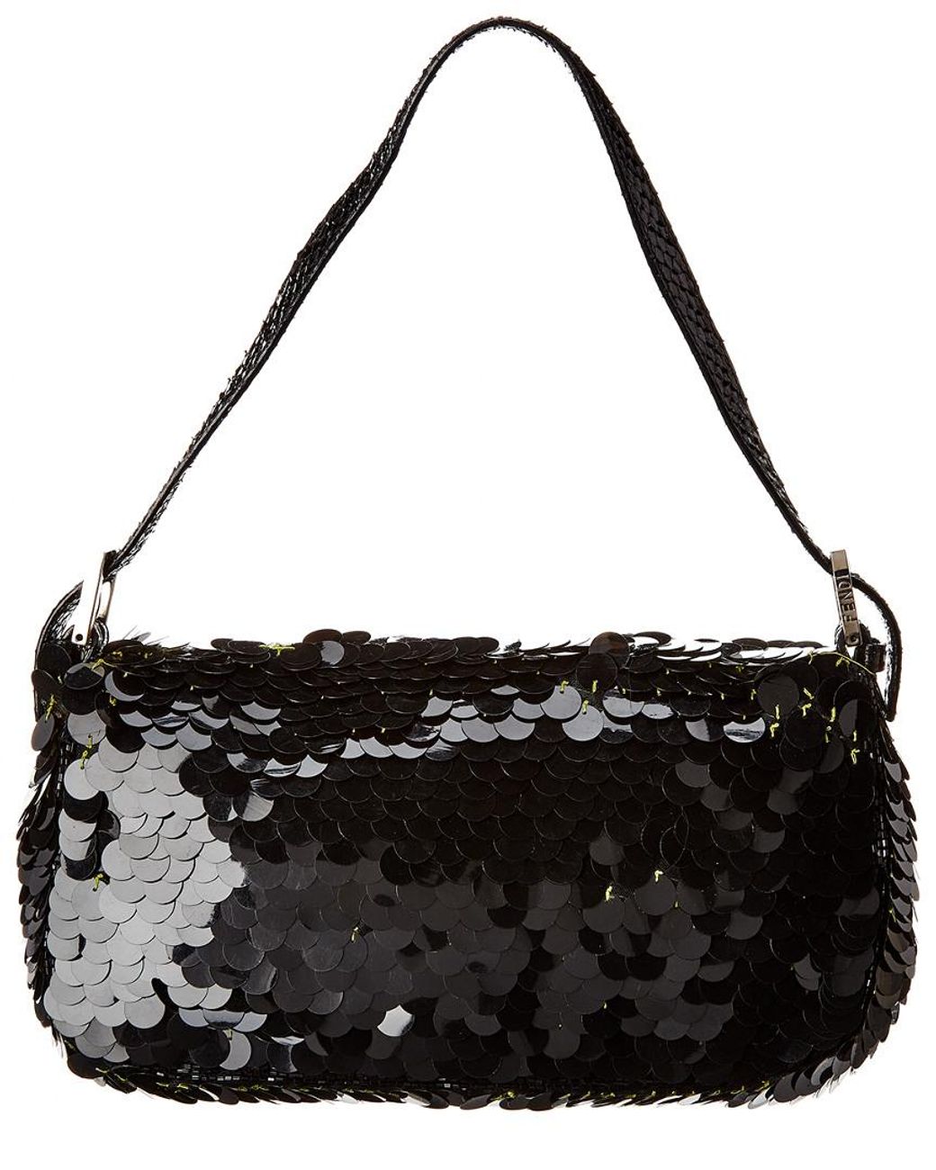 Fendi Black Sequin Baguette Bag | Lyst