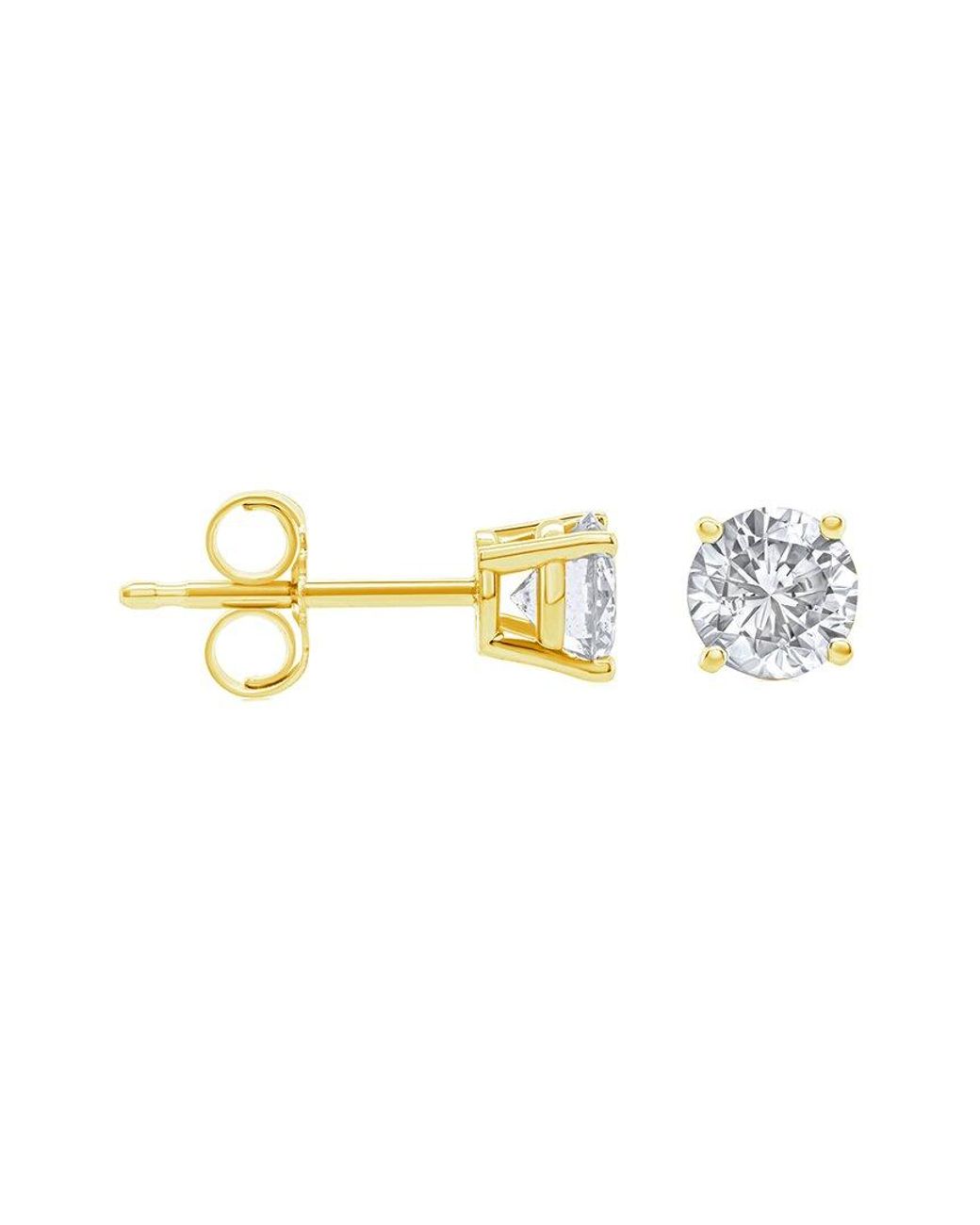 Diana M Metallic 14k 0.75 Ct. Tw. Diamond Earrings