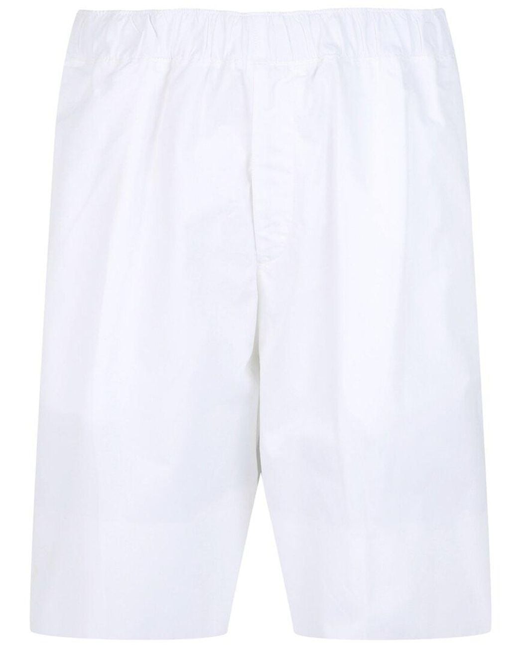 McQueen White Wide Leg Pajama Shorts for men