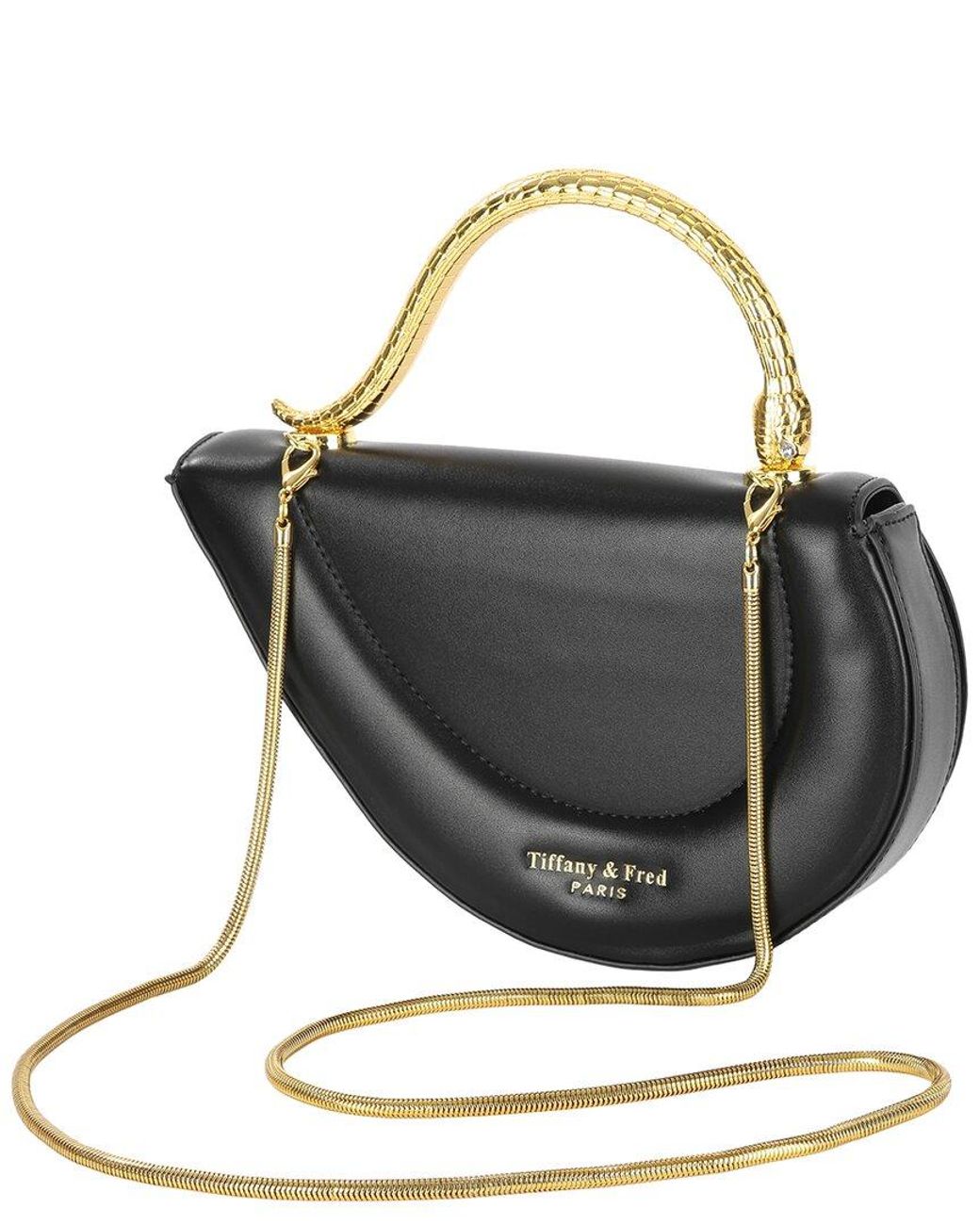 Tiffany & Fred Paris Black Crescent Evening Bag