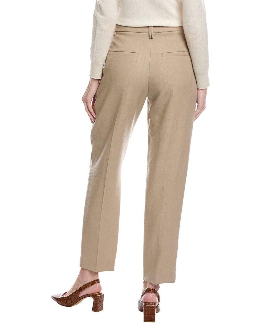 Brunello Cucinelli Natural Wool Pant