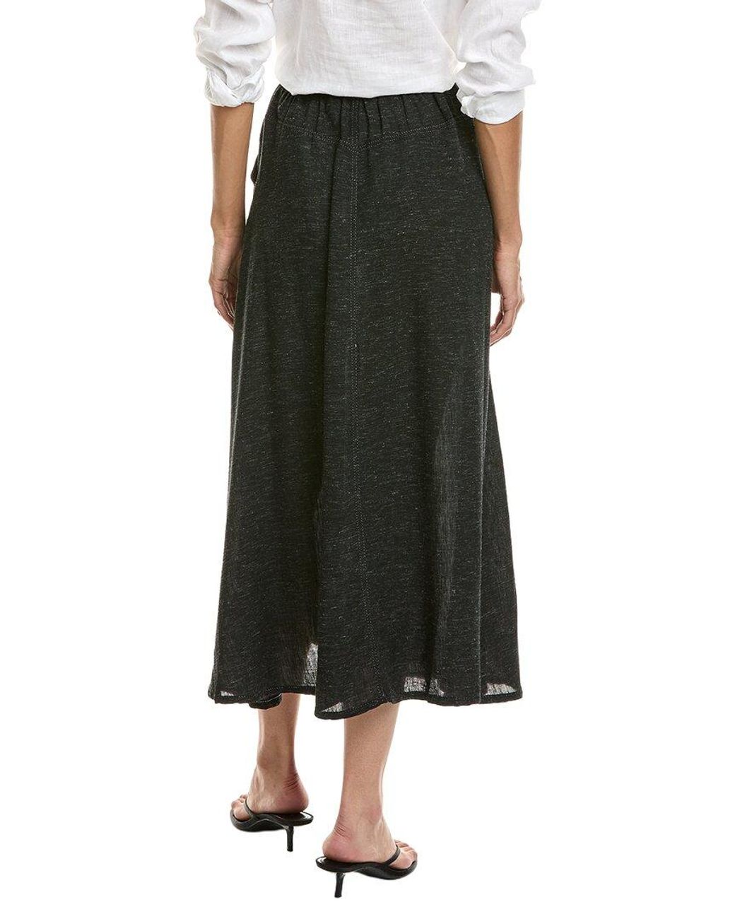 Max Studio Black Drawstring Maxi Skirt