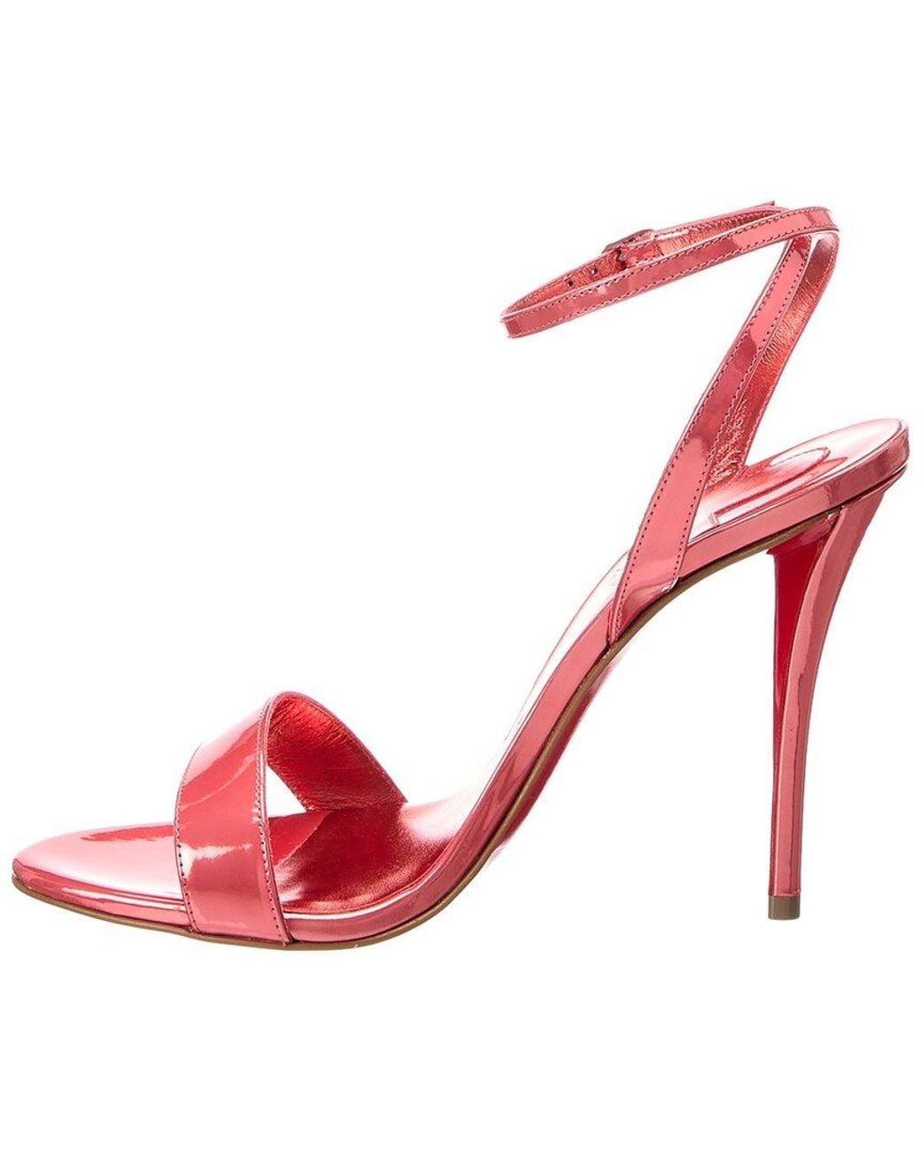 Christian Louboutin Pink Miss Z 100 Leather Sandal