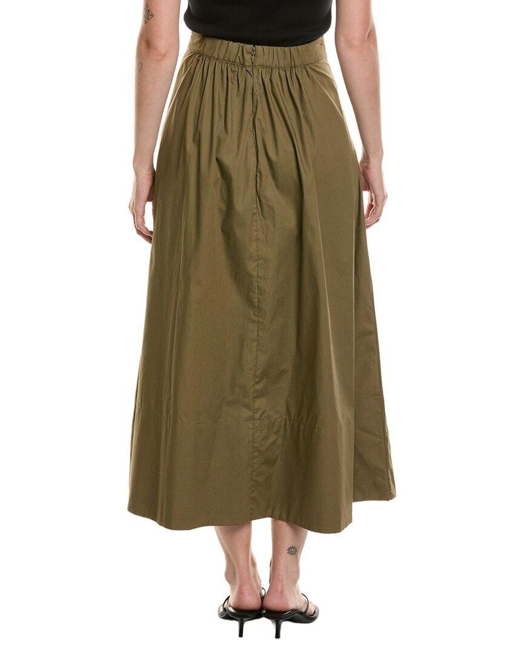 Vince Camuto Green Long Full Skirt