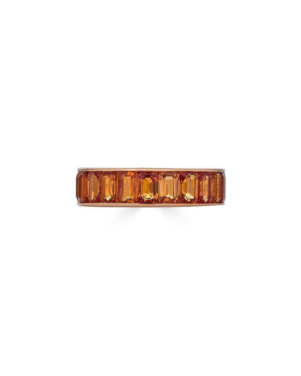 Diana M Metallic Fine Jewelry 18K Rose 5.81 Ct. Tw. Sapphire Eternity Ring