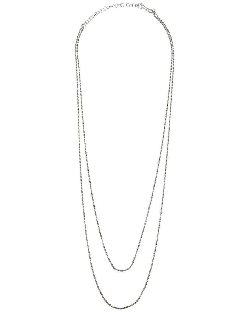 Italian Gold Over Silver Metallic 18K Plated Multi Strand Necklace