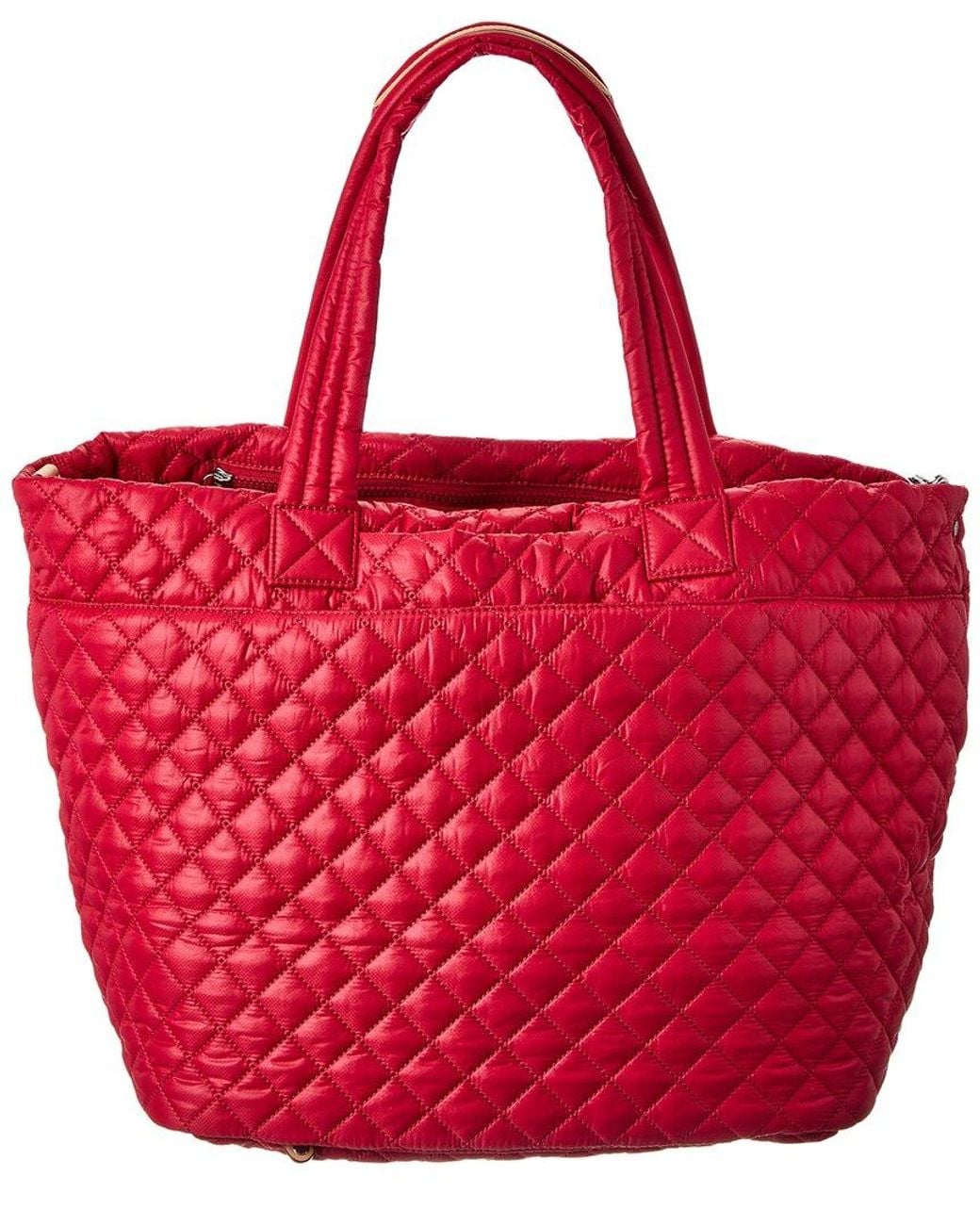 MZ Wallace Red Large Metro Nylon & Leather Tote Deluxe