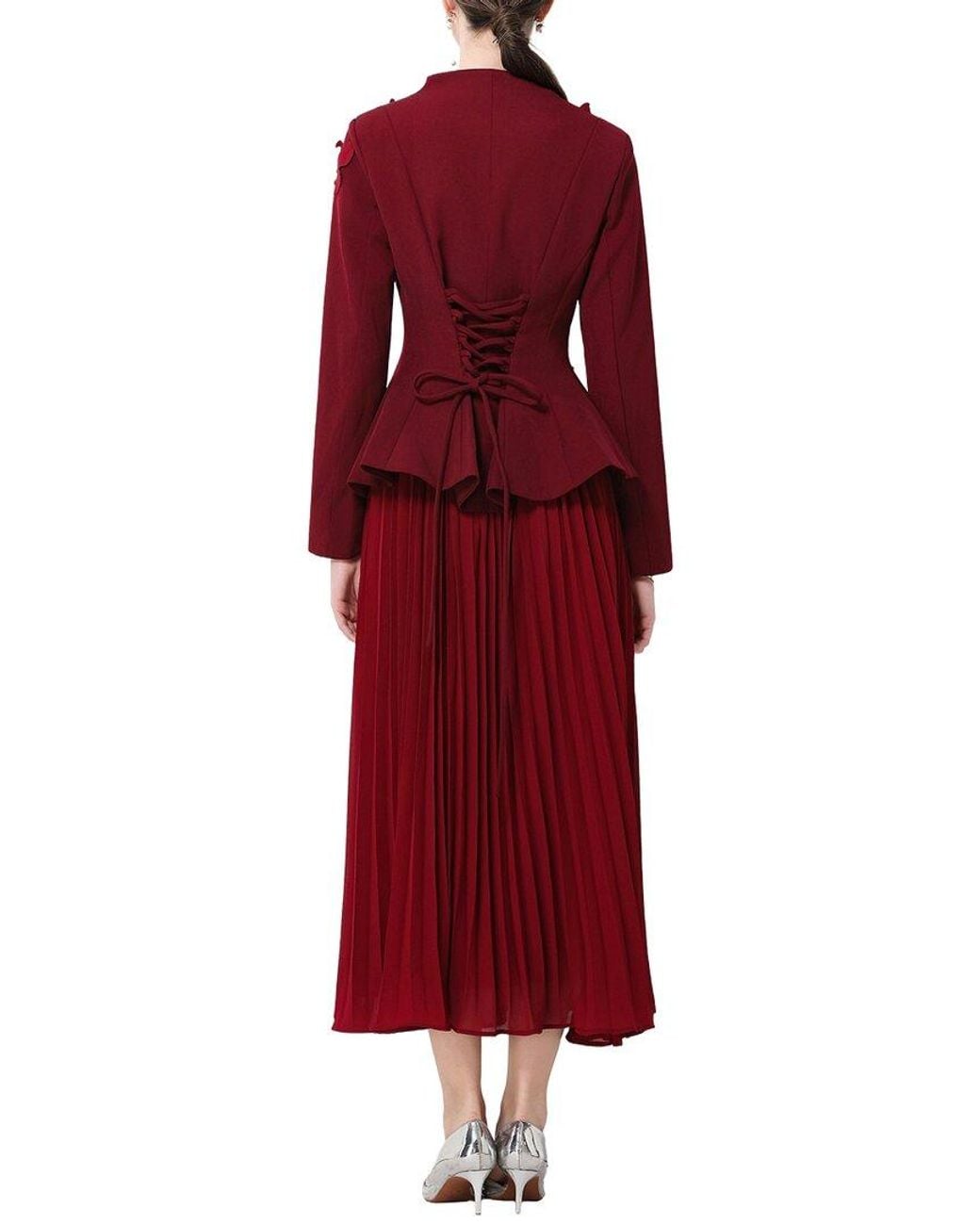 Kaimilan Red 2Pc Blazer & Skirt Set