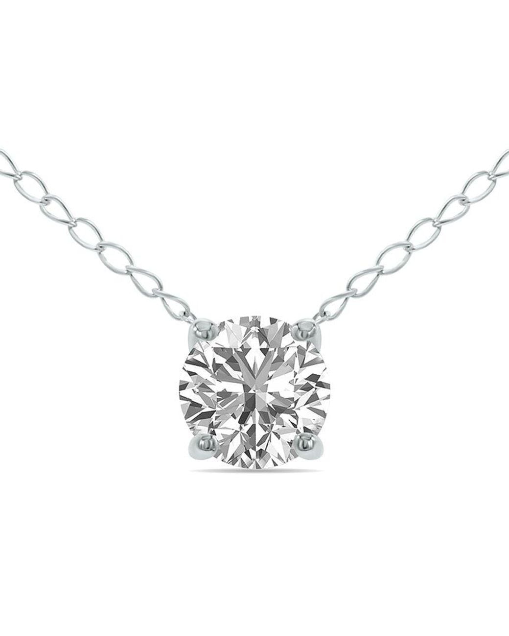 Lab Grown Diamonds Metallic 14K 0.50 Ct. Tw. Lab Grown Diamond Necklace