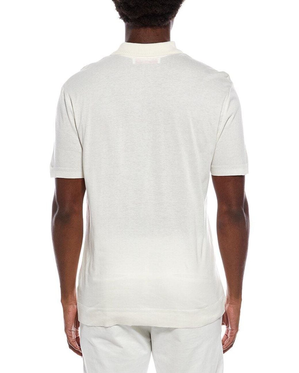 Orlebar Brown White Jarrett Knit Polo Shirt for men