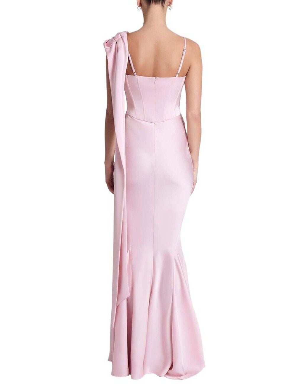 LOEY Pink One-Shoulder Maxi Dress