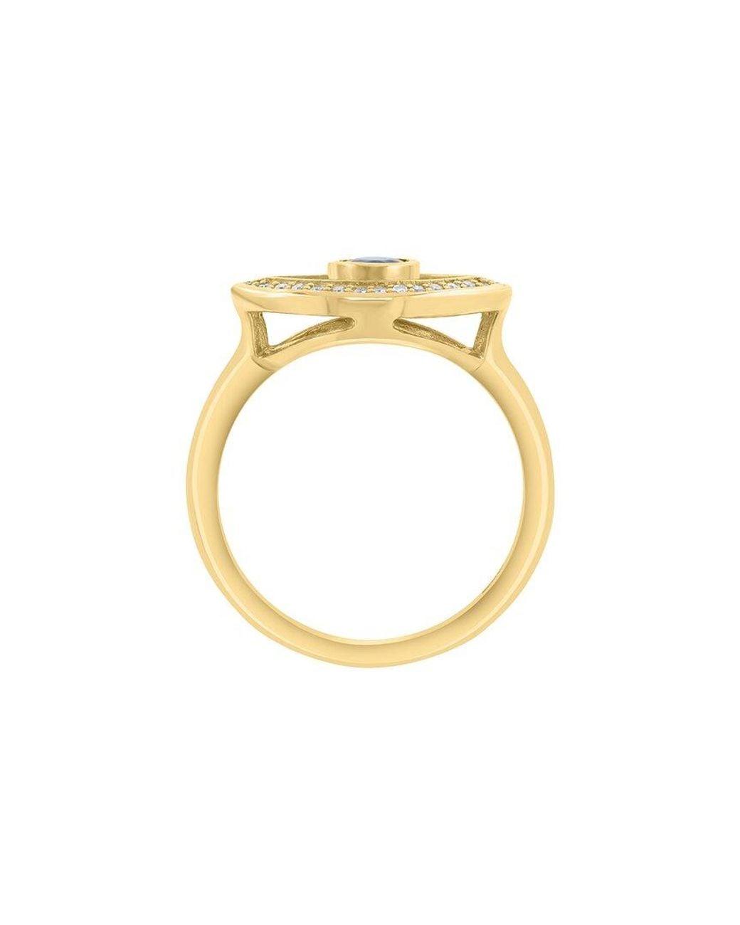 Effy Fine Jewelry Metallic 14K 0.43 Ct. Tw. Diamond & Sapphire Ring