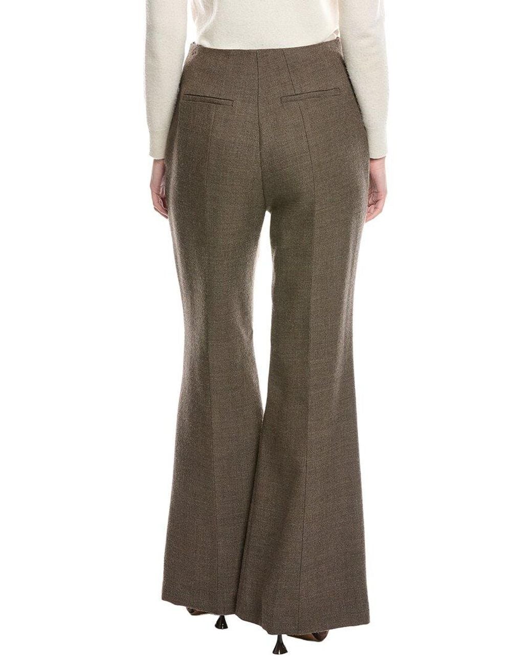 Nanushka Brown Carillo Slim Leg Wool Tailored Trouser