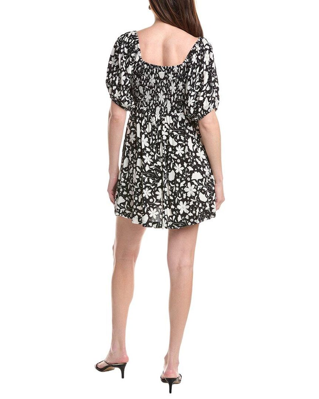 Saltwater Luxe Black Printed Mini Dress