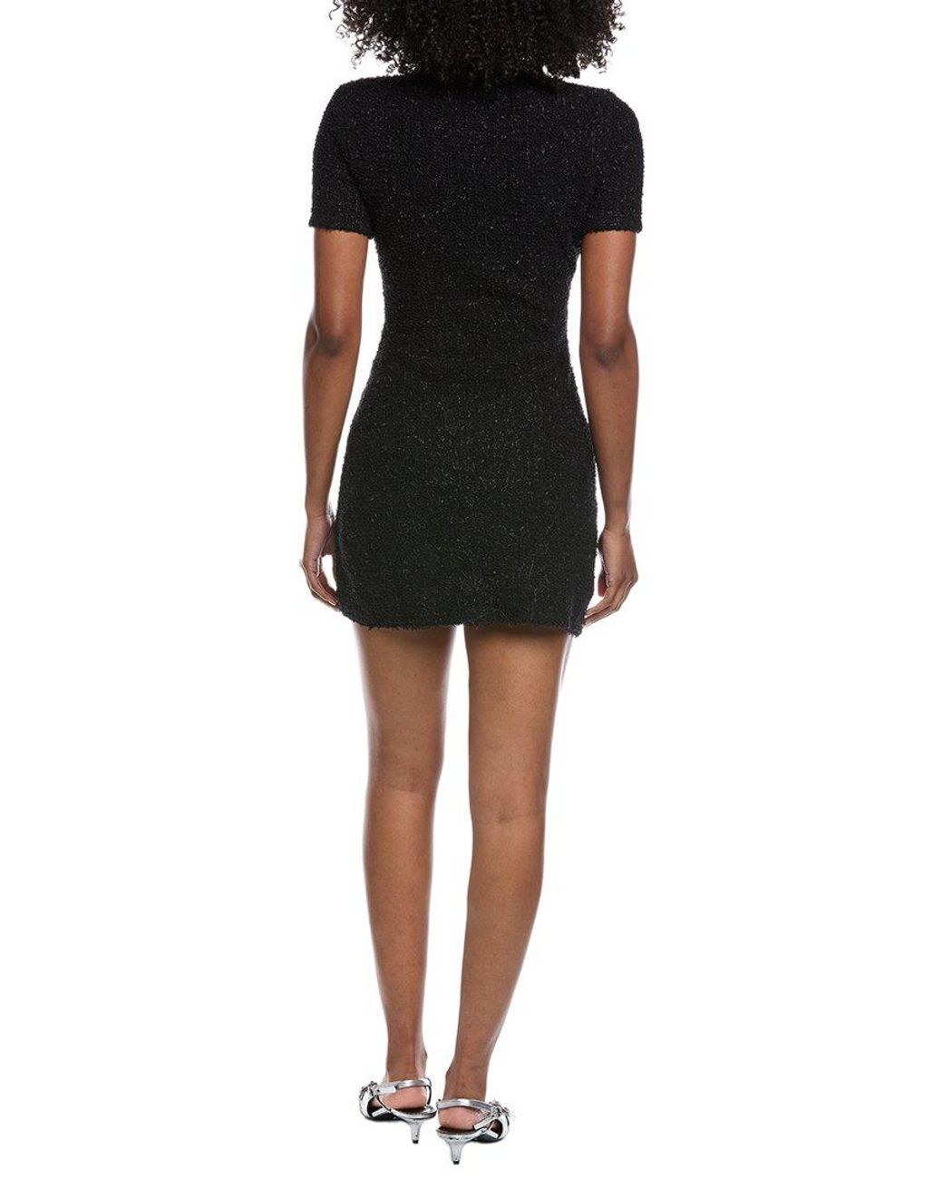 Beulah London Black Knit Mini Dress