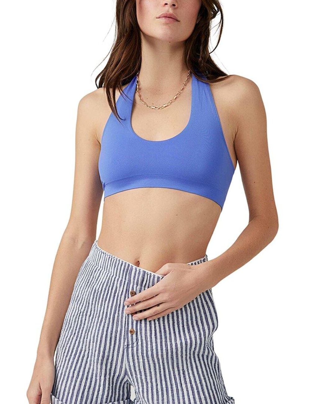 Free People Blue Essential Bralette