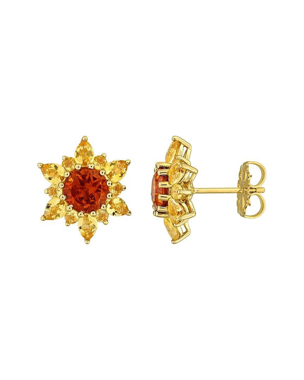 Rina Limor Metallic 4.76 Ct. Tw. Madeira Citrine, Citrine Stud Earrings
