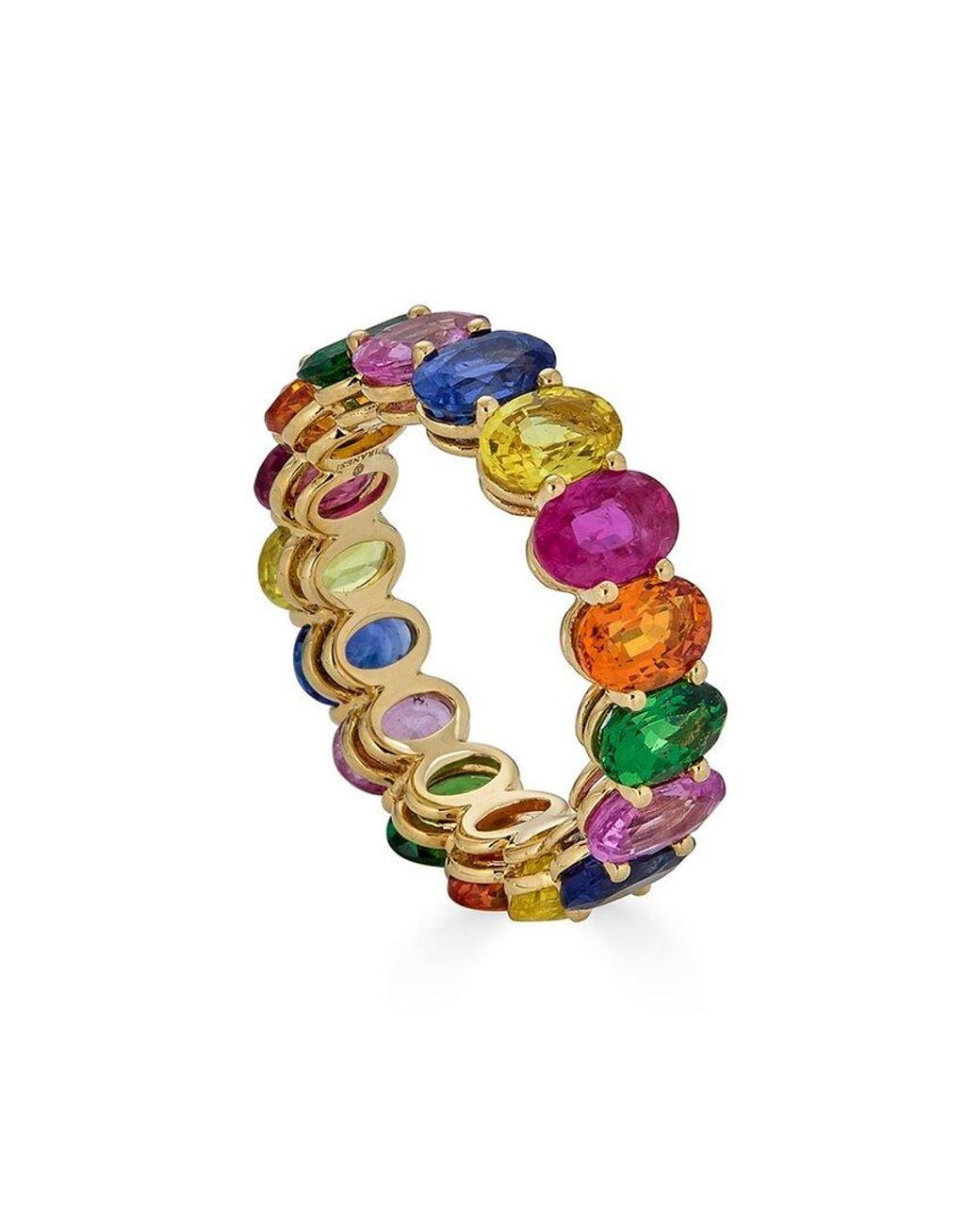 Diana M White Fine Jewelry 18K 10.48 Ct. Tw. Gemstone Eternity Ring