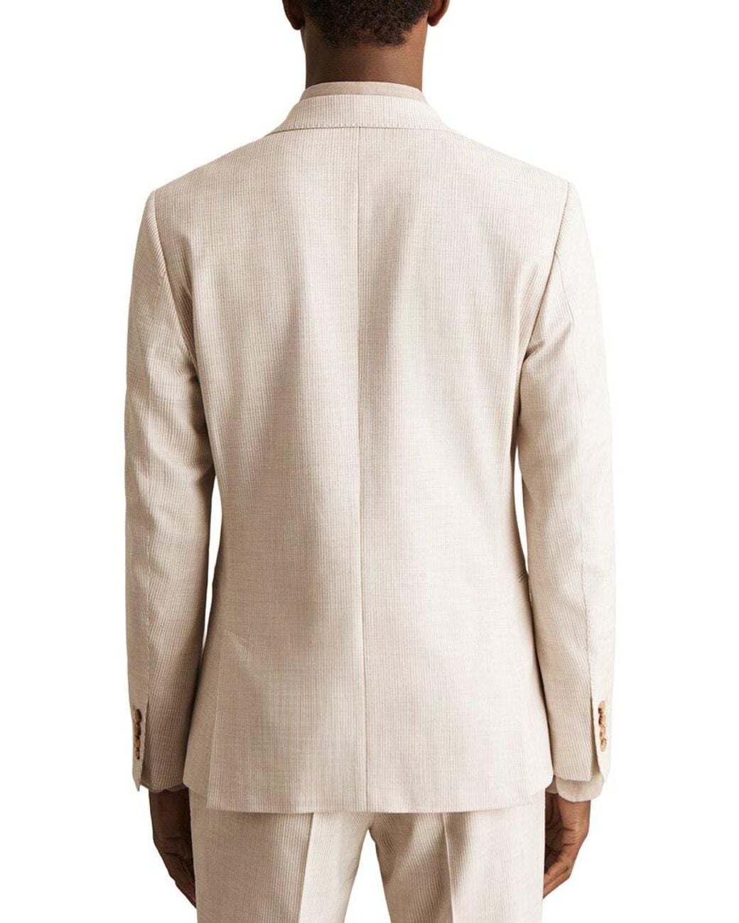 Reiss Natural Kai Peak Pinstripe Formal Jacket for men