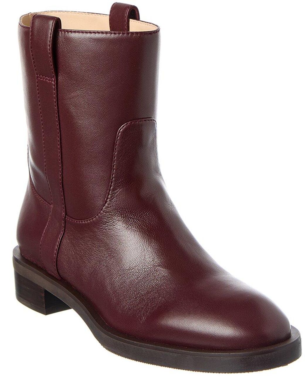 Stuart Weitzman Purple Lenora Leather Bootie