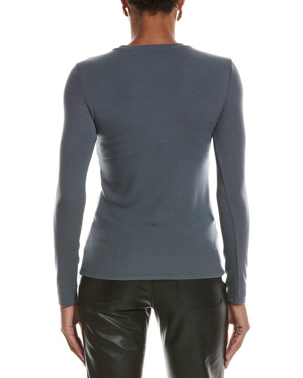L'Agence Gray Tess Crew Neck T-Shirt