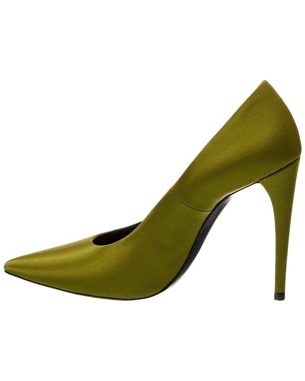 Saint Laurent Yellow Monceau 110 Satin Pump