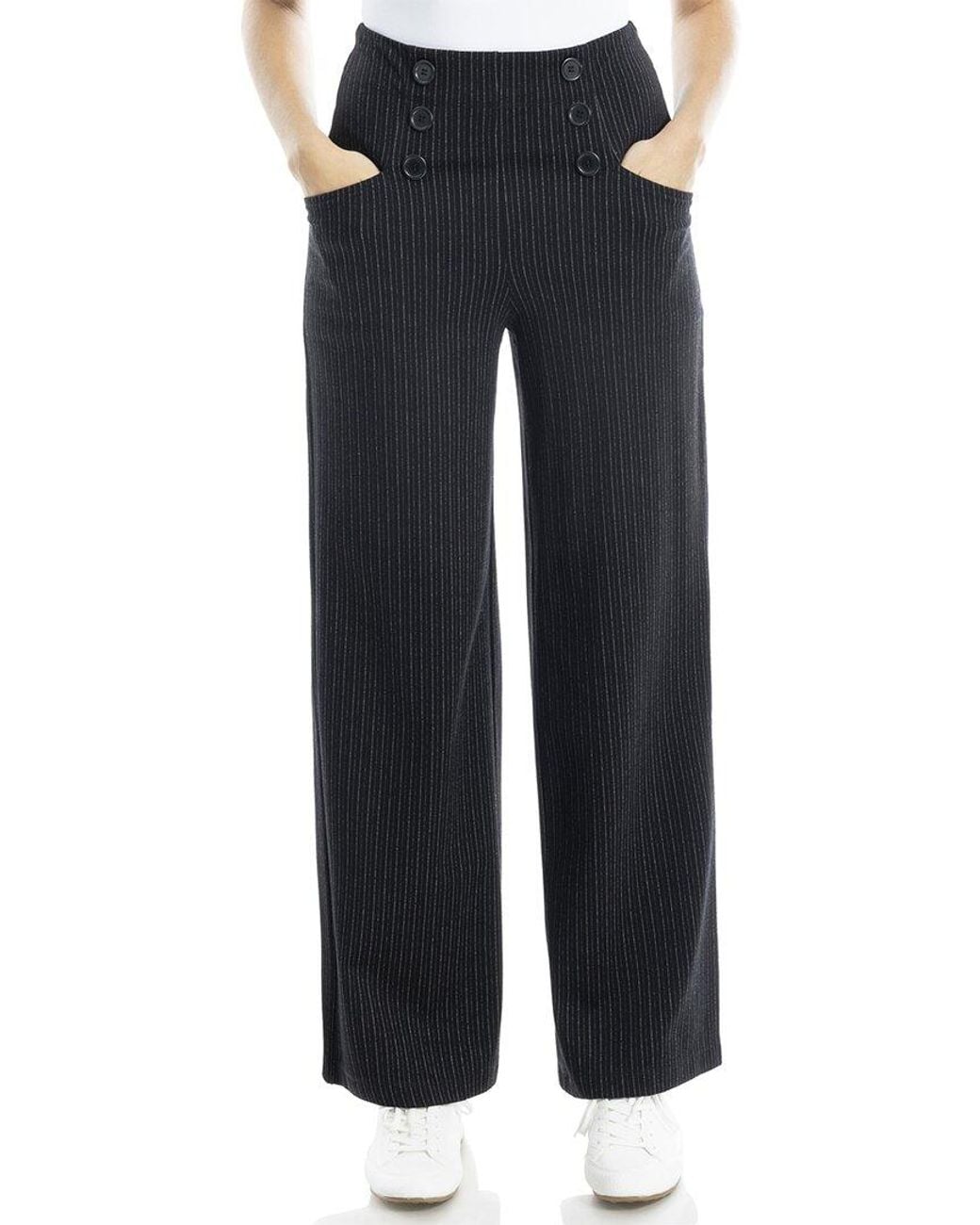 Max Studio Blue Sailor Wide Leg Pant