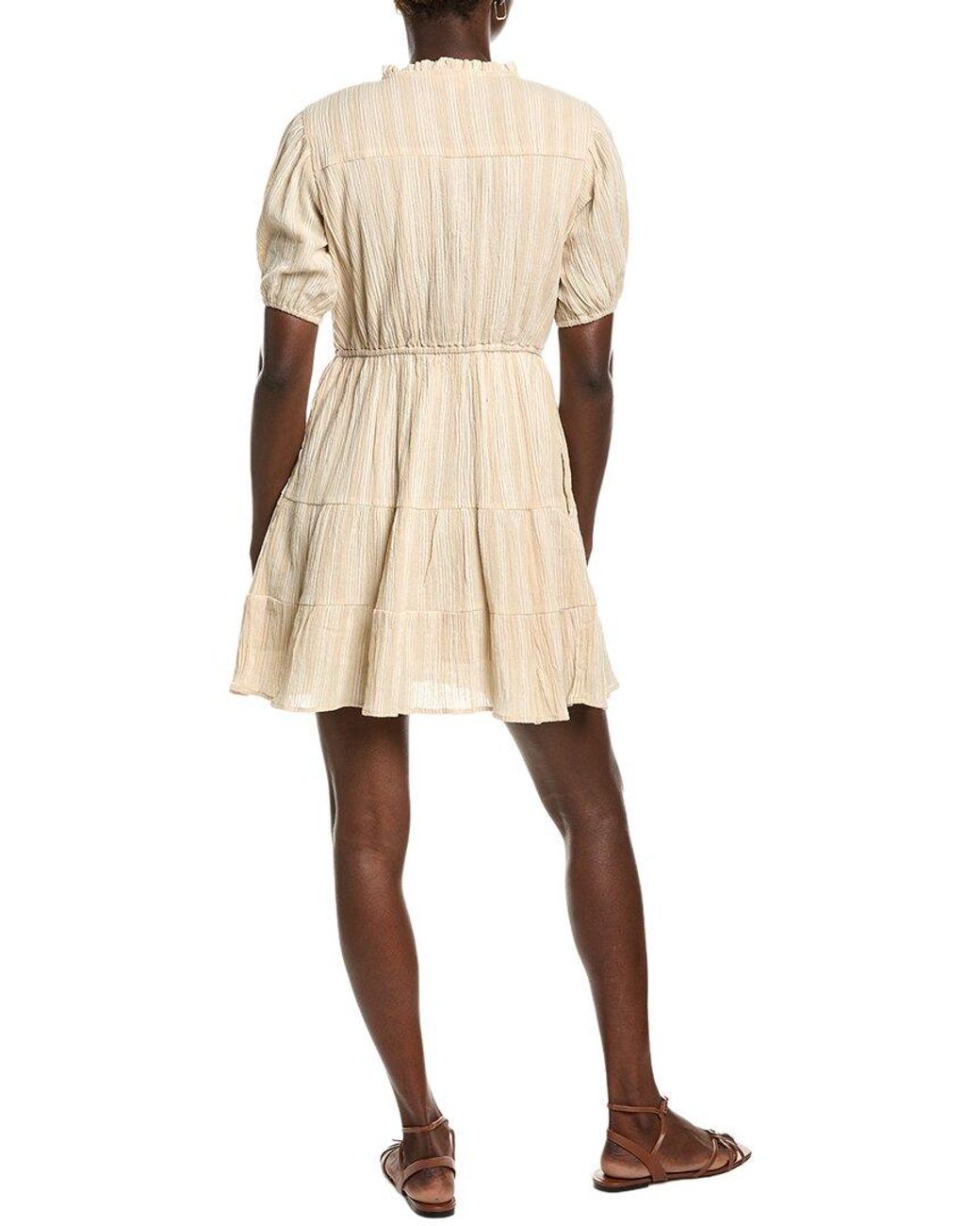 Garrie B Natural Novelty Mini Dress