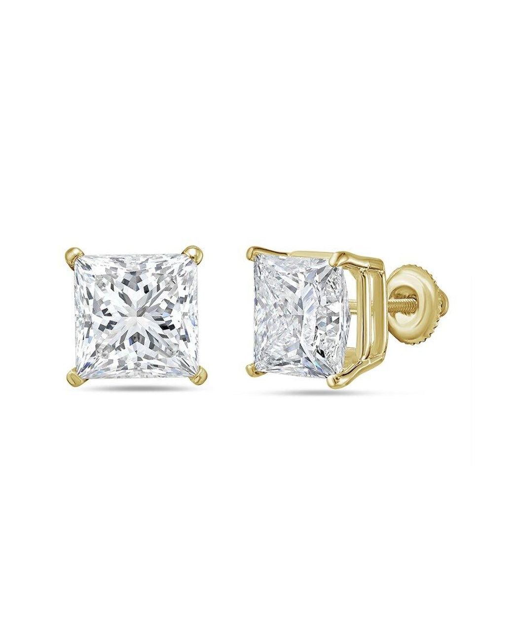 Diana M Metallic Diana M. 14K 10.00 Ct. Tw. Lab-Grown Diamond Earrings