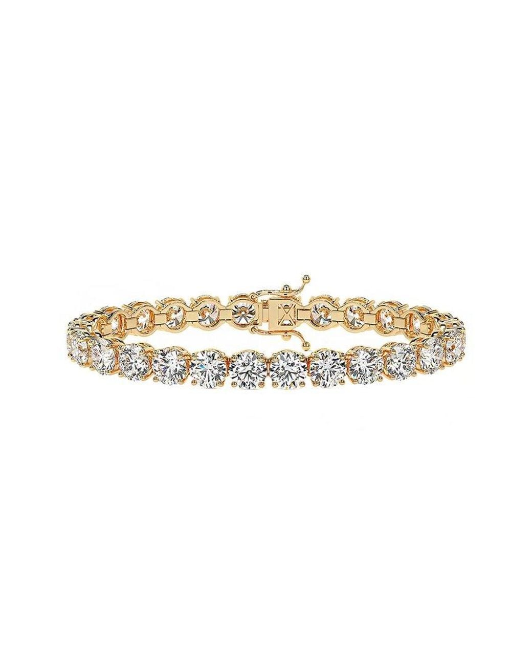 Lab Grown Diamonds White 14K 22.00 Ct. Tw. Lab-Grown Diamond Bracelet