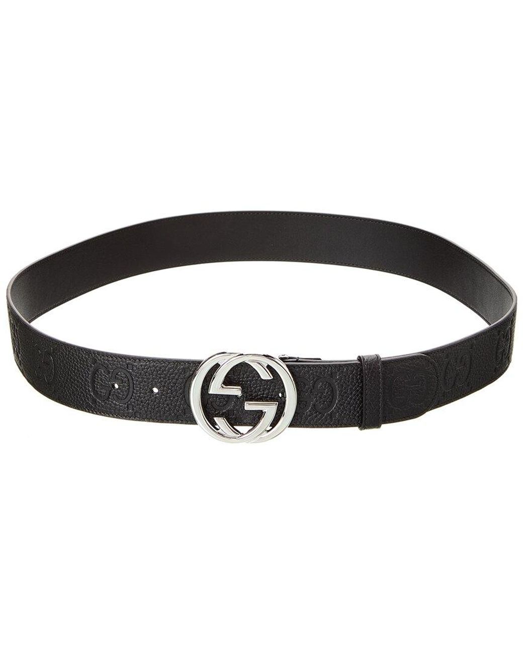 Gucci Black Leather Belt for men