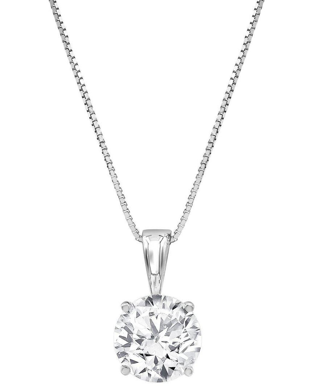 Lab Grown Diamonds Metallic 14k 2.50 Ct. Tw. Lab Grown Diamond Solitaire Pendant Necklace