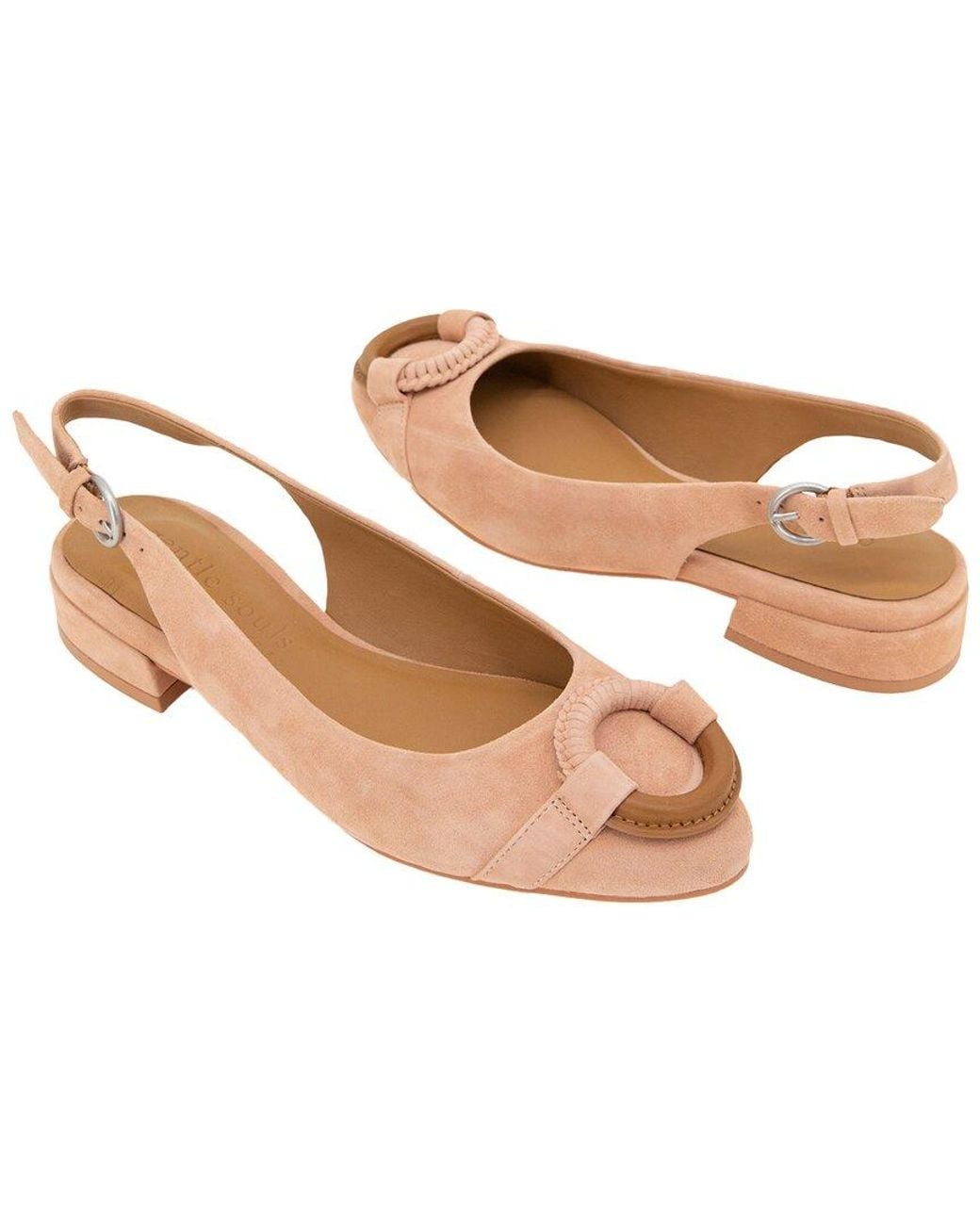 Gentle Souls Natural By Kenneth Cole Athena Suede Flat