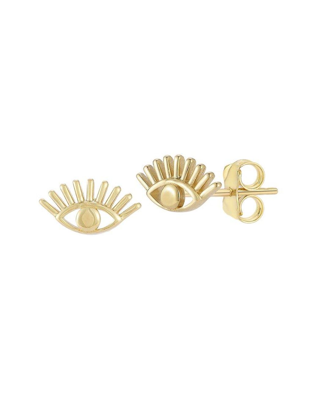 Ember Fine Jewelry Metallic 14K Evileye Studs