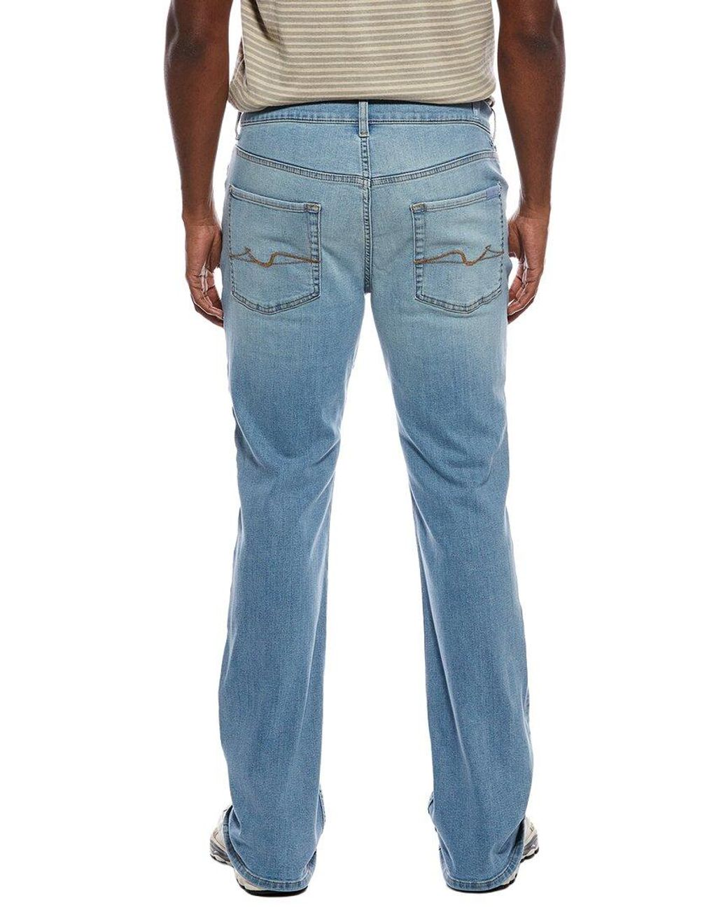 7 For All Mankind Blue Bootcut Piqua Jean for men