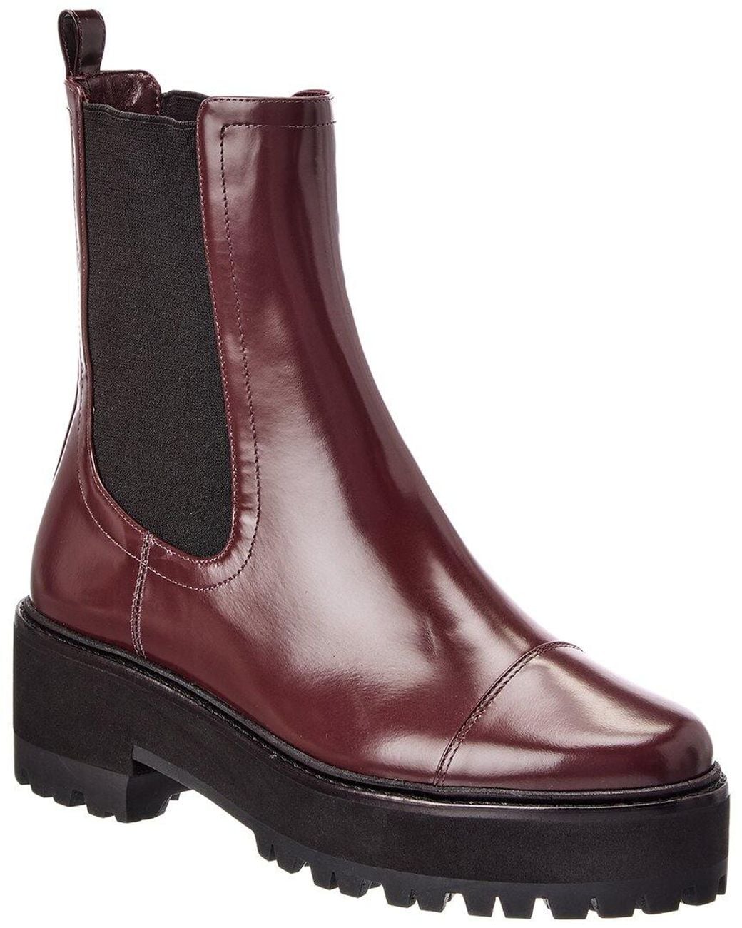 Alexandre Birman Purple Christina 45 Leather Platform Boot