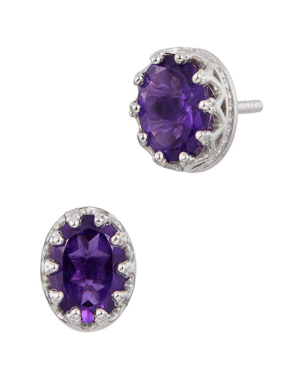 Savvy Cie Purple 1.60 Ct. Tw. Amethyst Stud Earrings