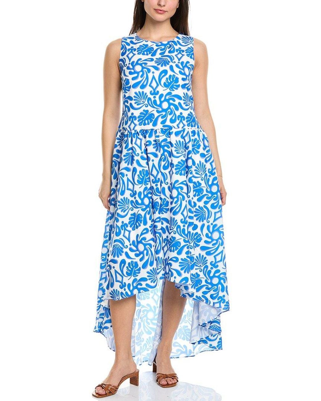 Sail To Sable Blue High-Low Maxi Dress