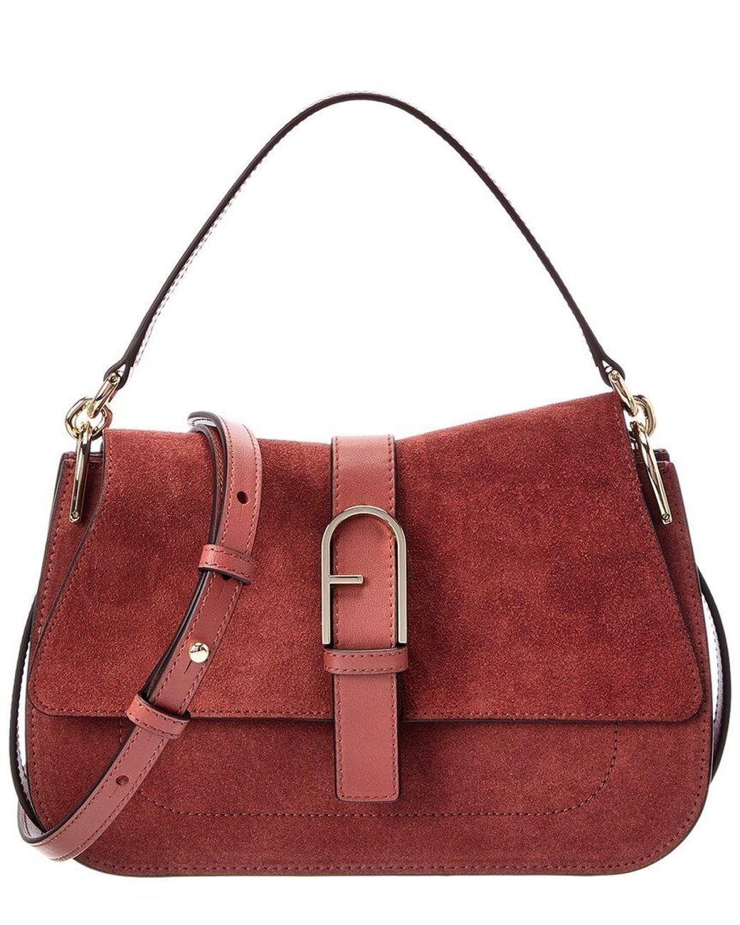 Furla Red Flow Medium Leather Top Handle