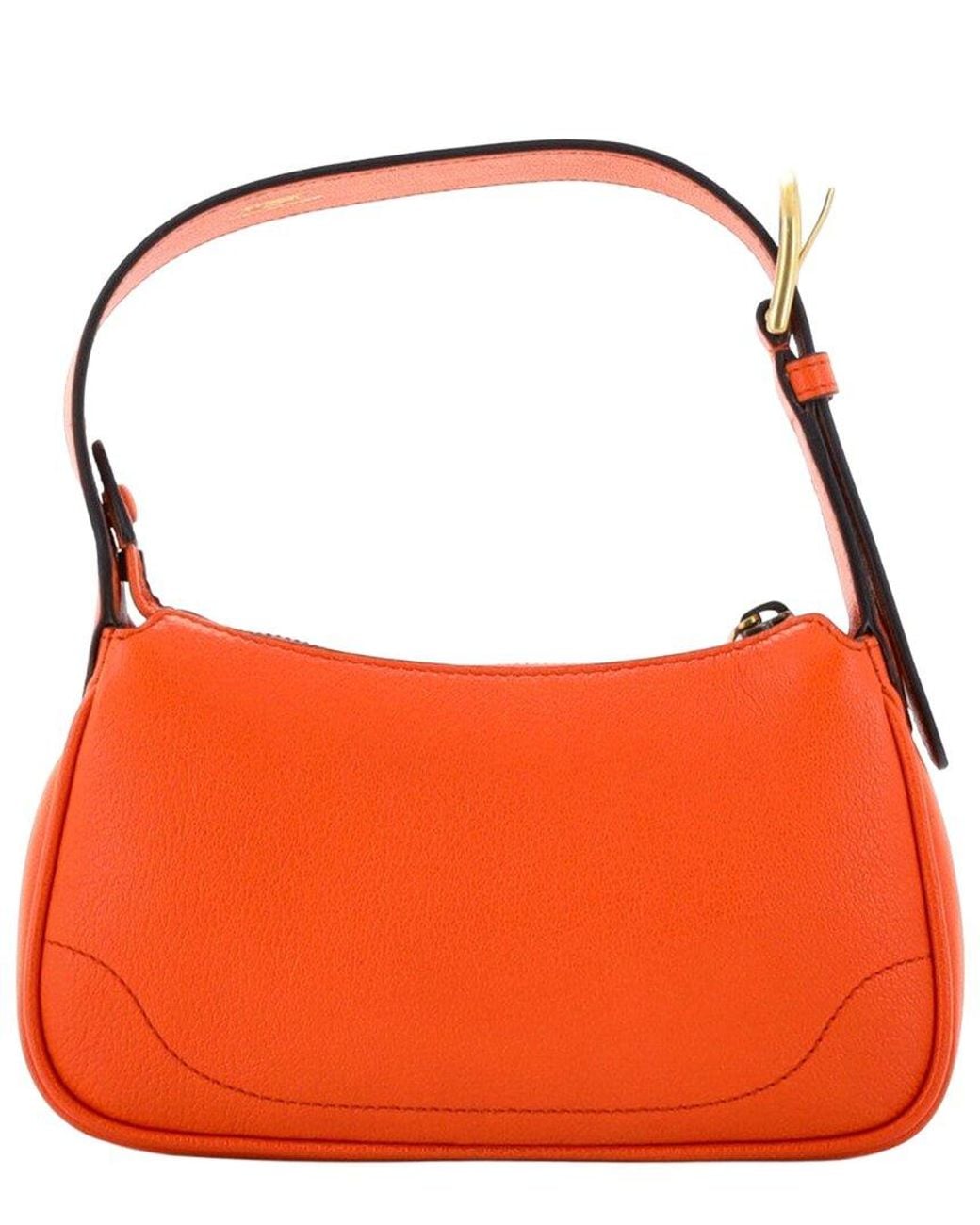 Gucci Orange Sheep Leather Aphrodite Shoulder Bag Mini (Authentic Pre-Loved)