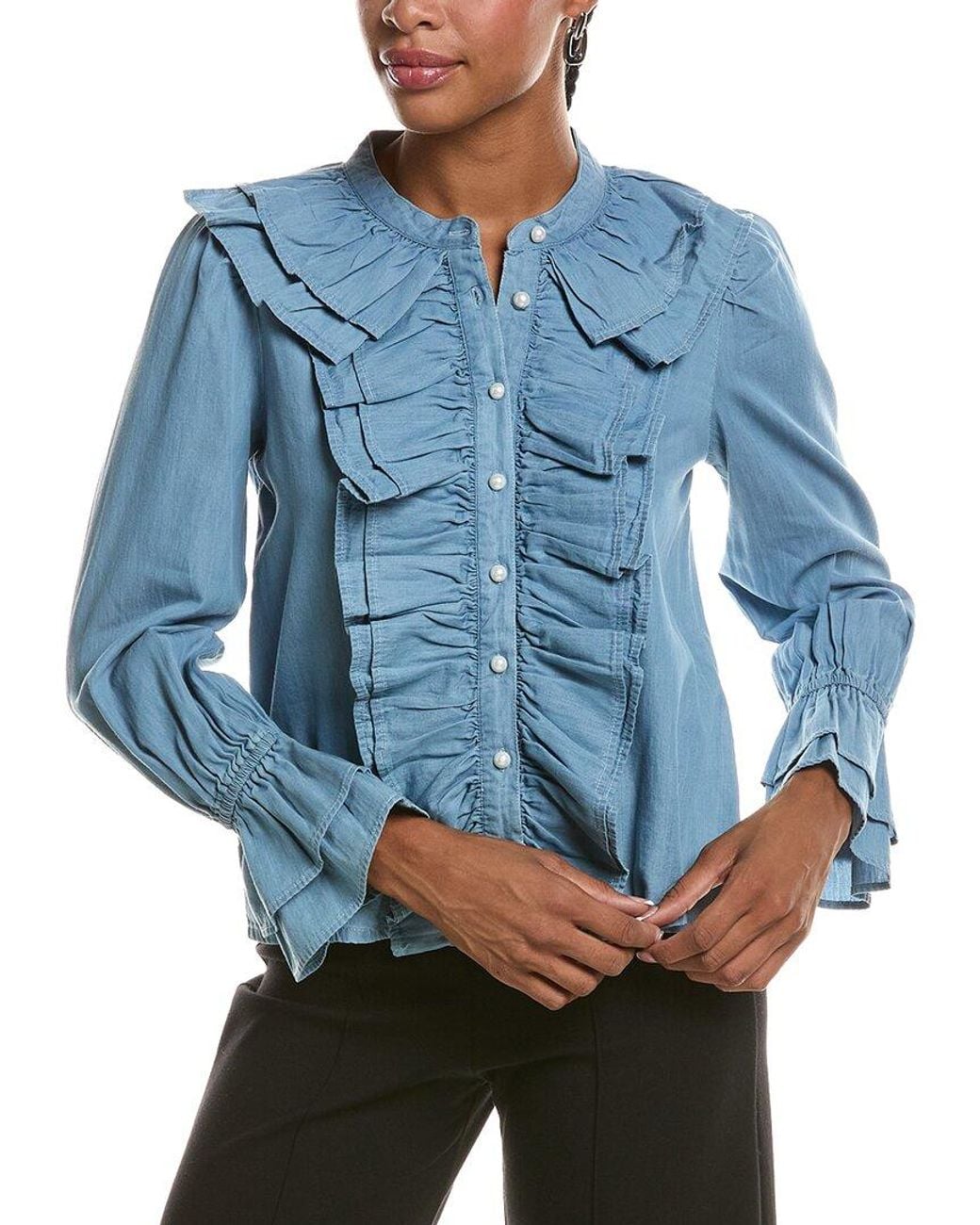 Sail To Sable Blue Blouse