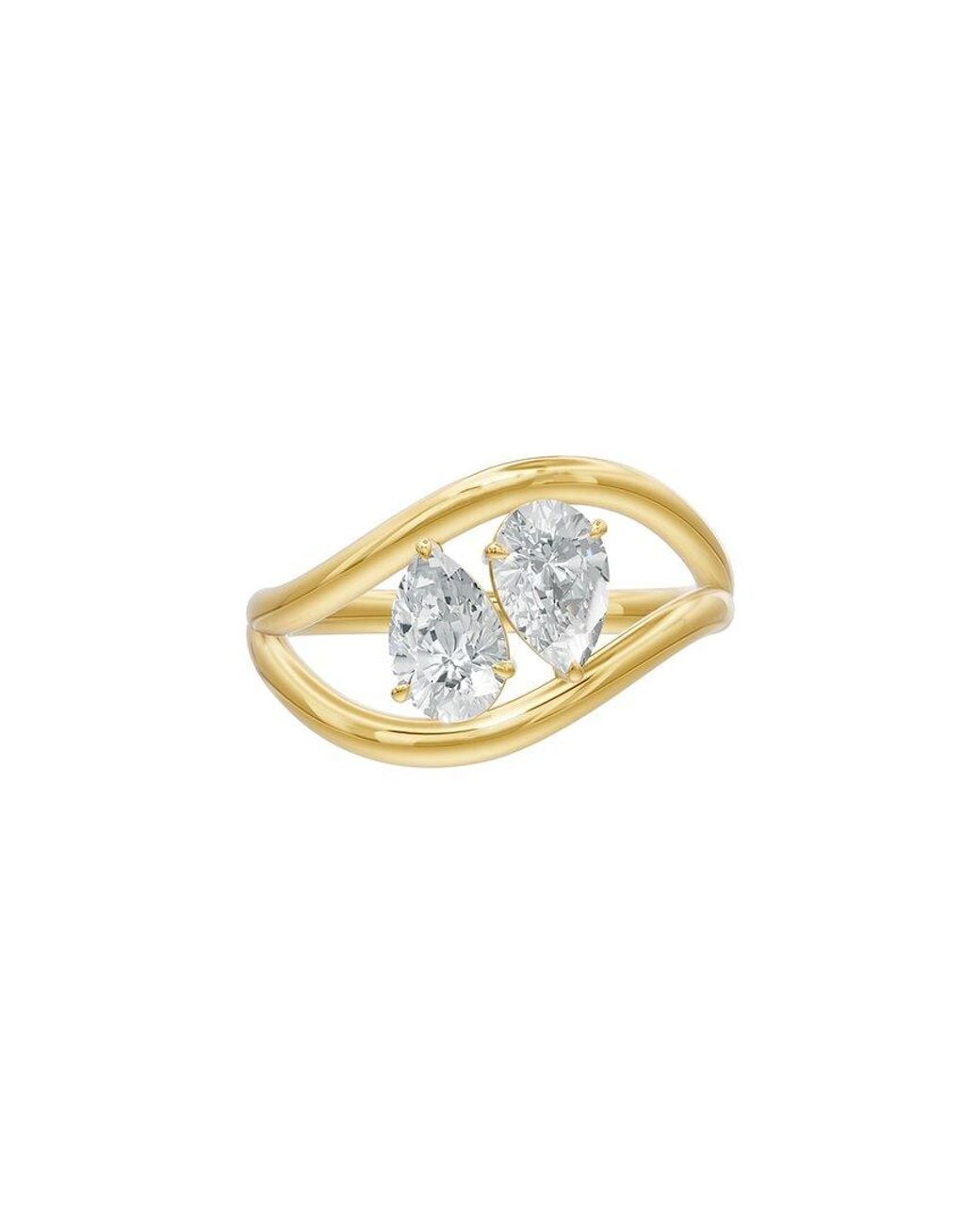 Lab Grown Diamonds White 18K Plated 1.08 Ct. Tw. Lab-Grown Diamond Ring