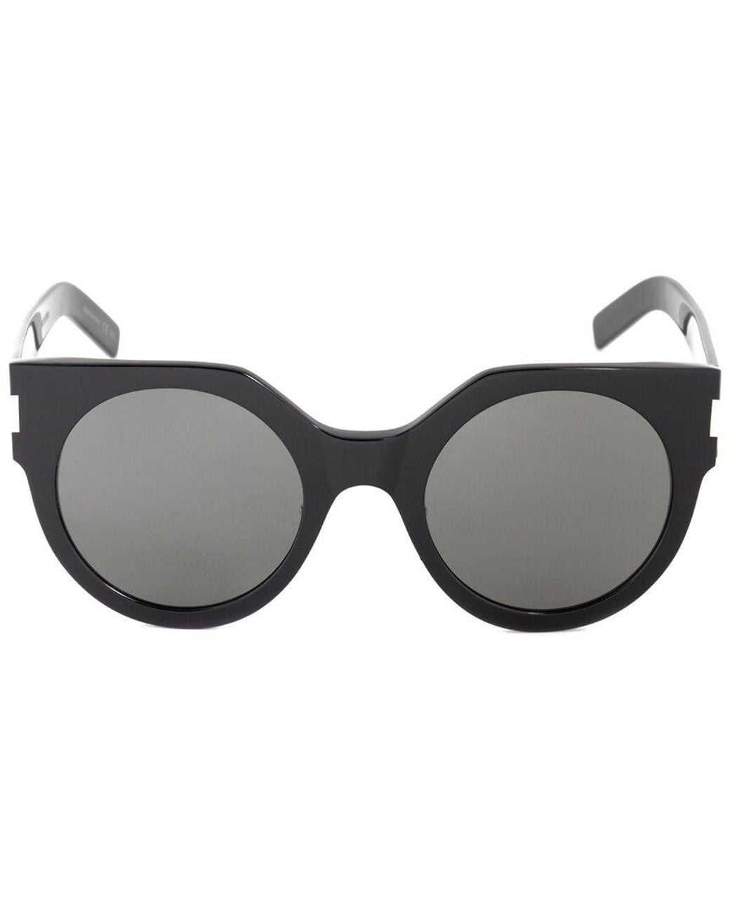 Saint Laurent Black Sl 185 Slim 52Mm Sunglasses