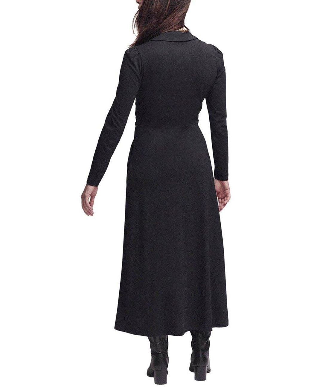 Boden Black Carla Jersey Wrap Dress