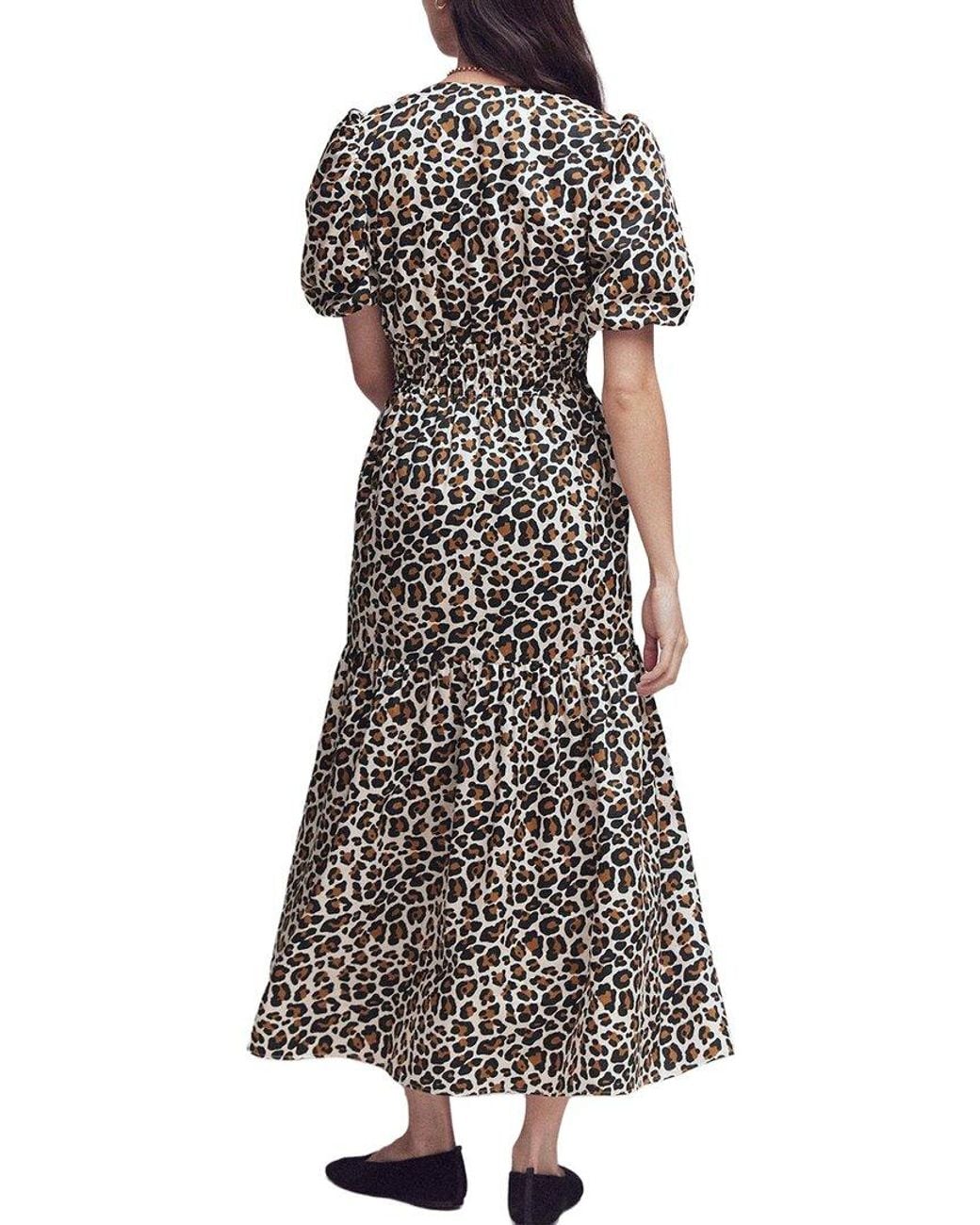 Boden Natural Irene Puff Sleeve Dress