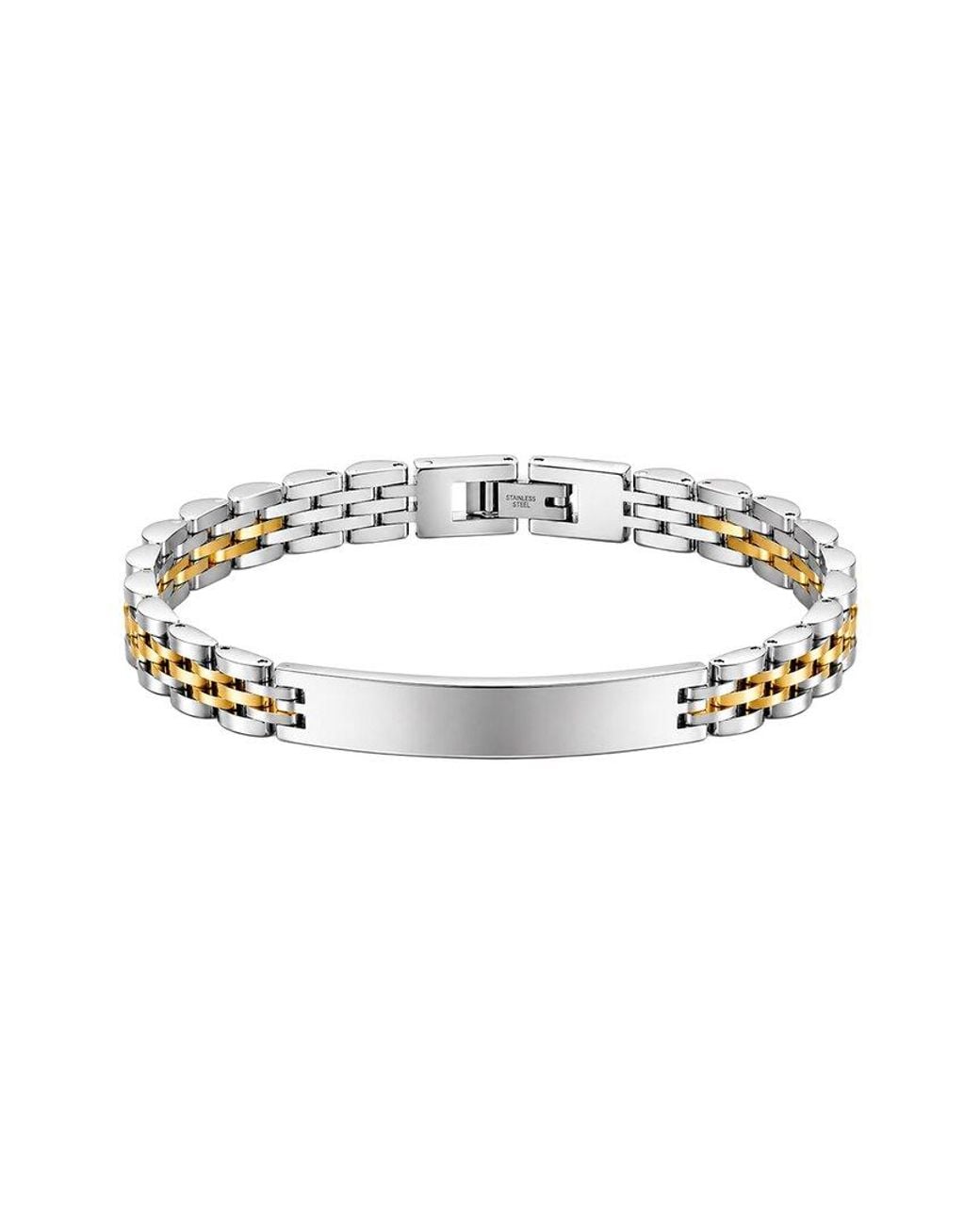 jean claude White Stainless Steel Bracelet for men