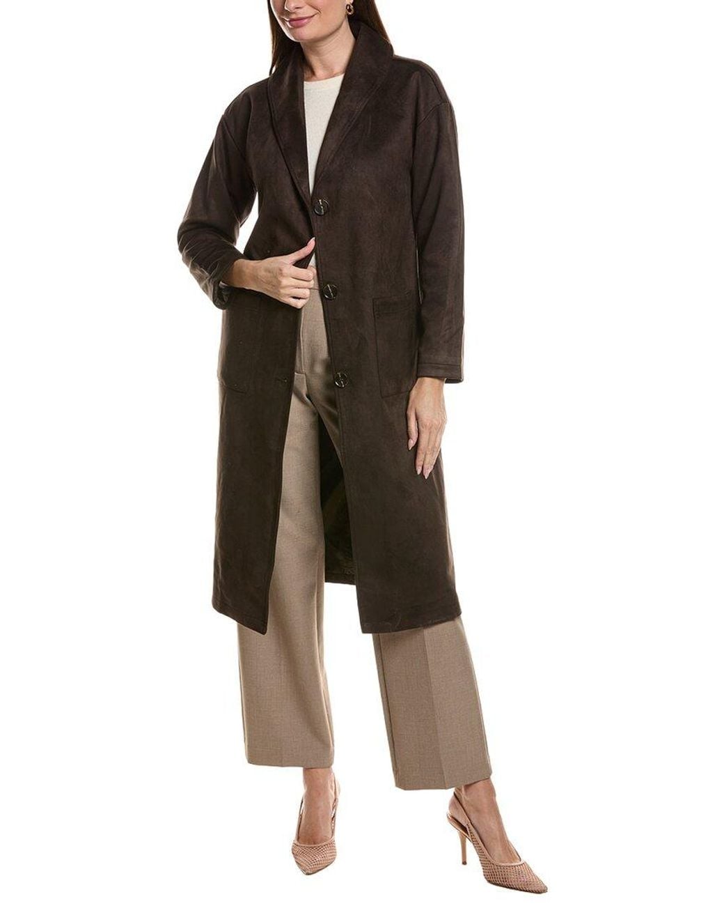 NVLT Black Longline Shawl Coat