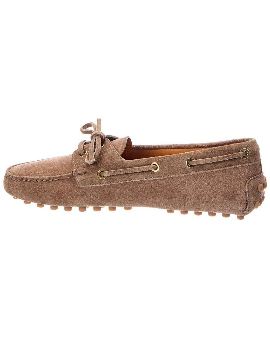 Tod's Brown Gommino Suede Loafer
