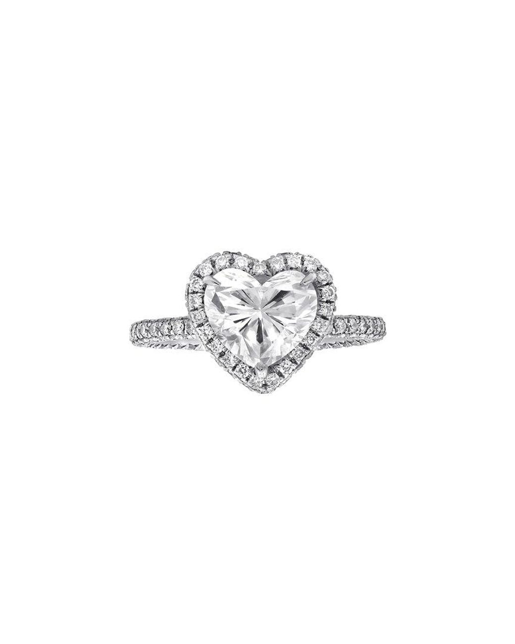 Diana M Fine Jewelry White Gold 2.01 Ct. Tw. Diamond Half-set Ring
